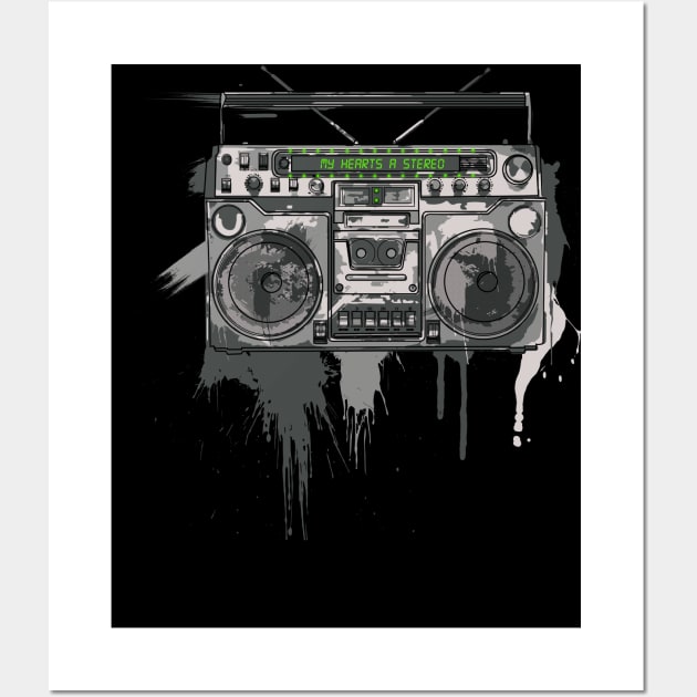 My heart's a stereo Wall Art by Pradeep Chauhan